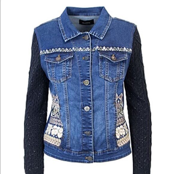 NWT Desigual Women's Chaq_bluefly denim jacket - Picture 4 of 15
